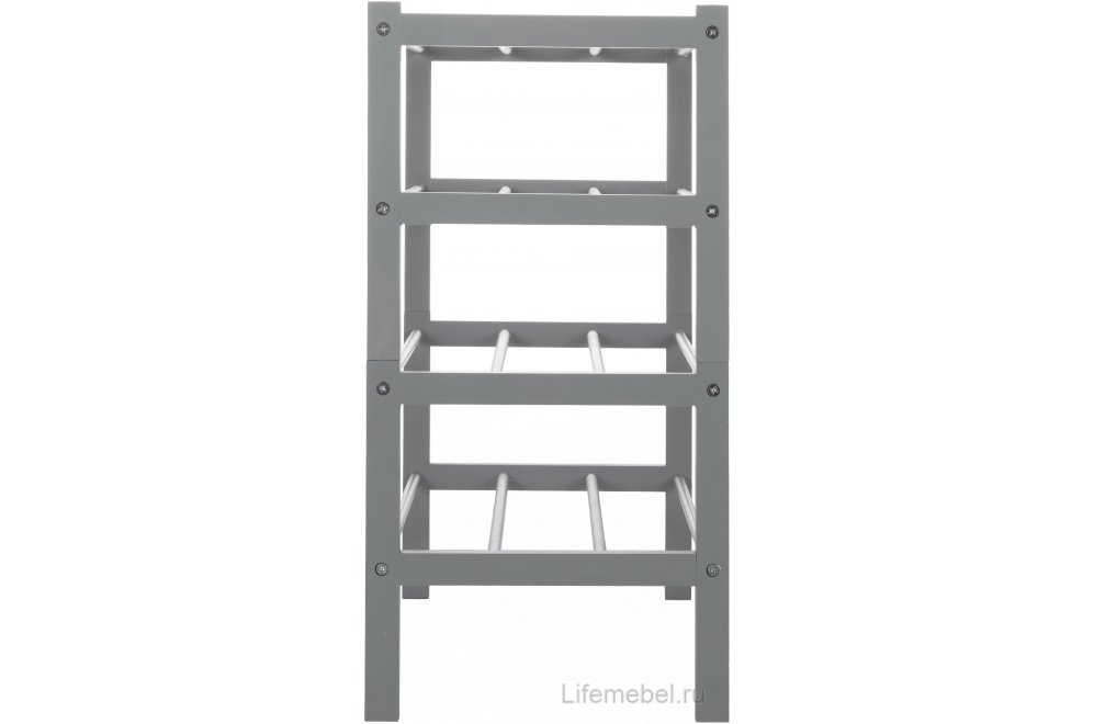 Обувница Атлас четырехъярусный серый