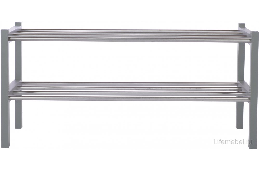 Обувница Атлас двухъярусный серый