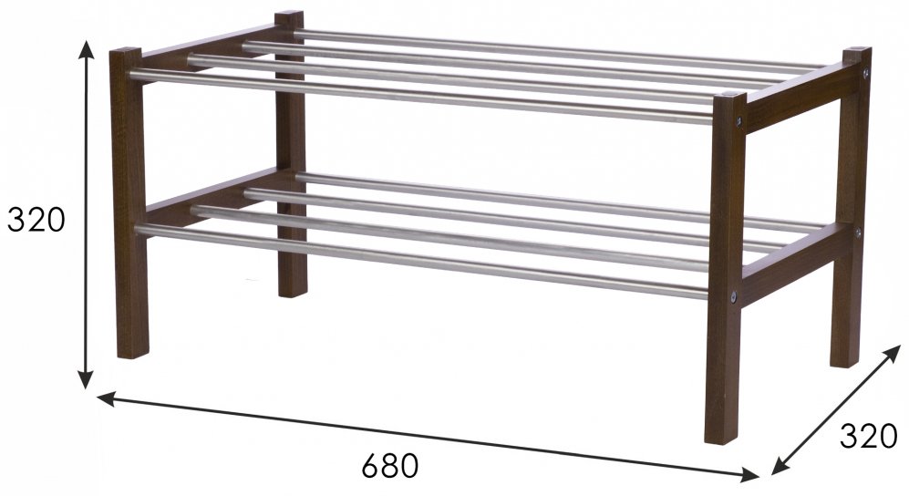Обувница Атлас средне-коричневый
