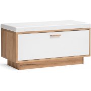 дуб крафт золотой / белый глянец