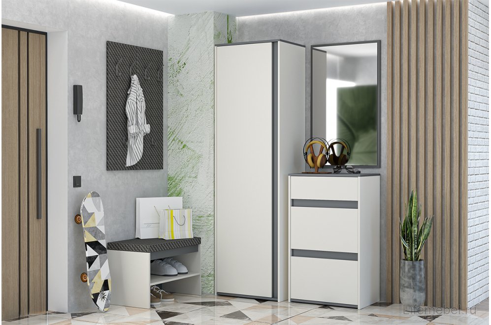 Обувница Иннэс-12 миндаль / графит