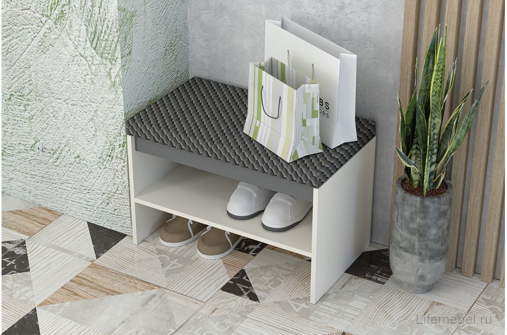 Обувница Иннэс-12 миндаль / графит