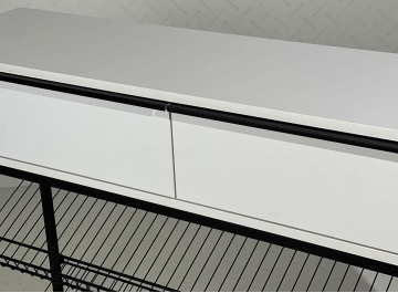 Тумба для обуви Крафт 2 черный муар / белый