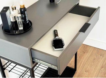 Тумба для обуви Краш черный муар / графит