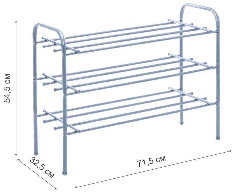 Обувница Leset Комо 3 серая