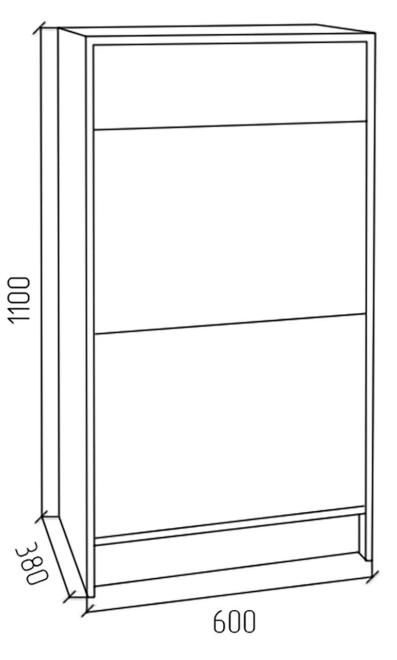 Обувница ПРО цемент светлый