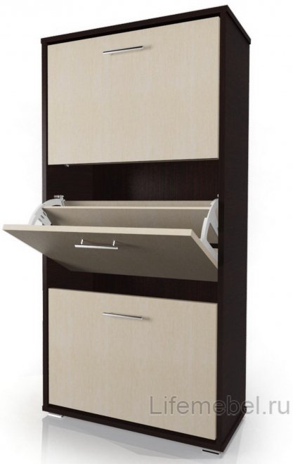 Обувница Мебелайн-2 венге / дуб молочный