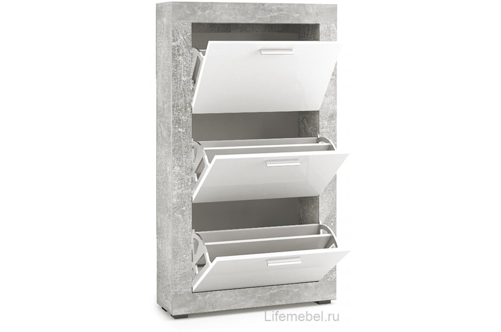 Обувница Миранда О-3 atelier / белый глянец