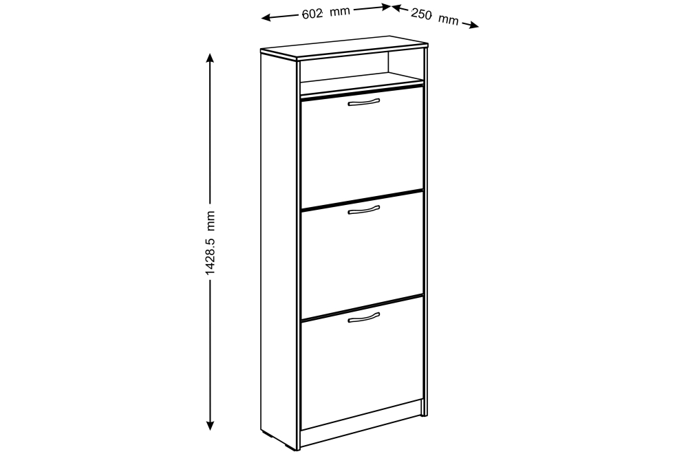 Обувница Орион 60х143 белый
