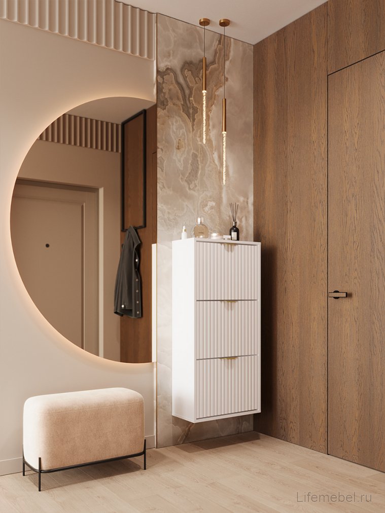 Обувница ridberg lugano 3Я белый / золото