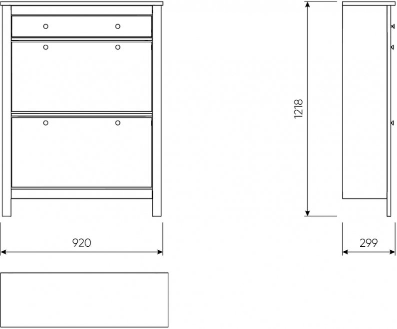 Обувница Сага 92х122 белая