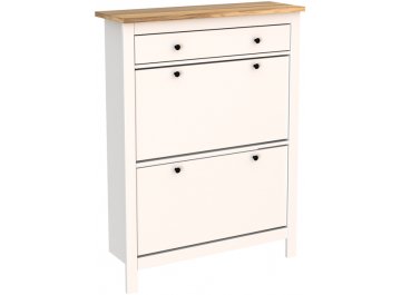 Тумба для обуви Сага 113х108 белая темно-бирюзовый