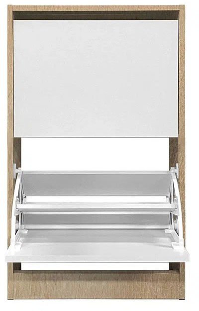 Обувница Шелл 2 дуб сонома / белый