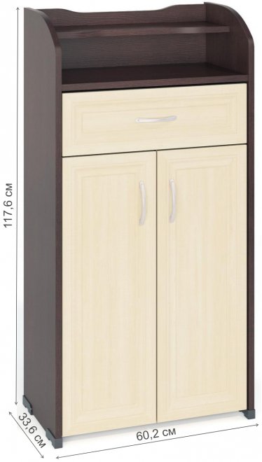 Обувница ТОФ-5 венге / дуб молочный