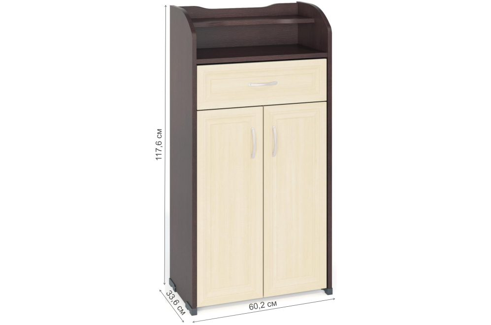 Обувница ТОФ-5 венге / дуб молочный