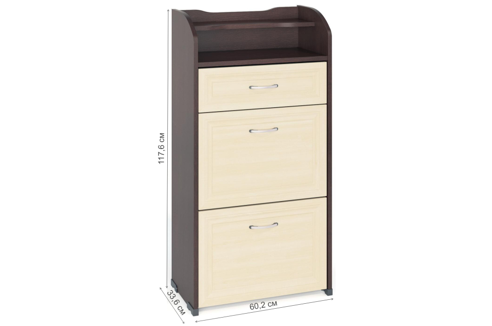 Обувница ТОФ-6 венге / дуб молочный