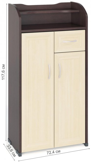 Обувница ТОФ-8 венге / дуб молочный