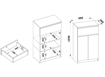 Тумба для обуви ТП-12 белый