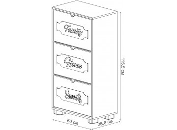 Тумба для обуви ДримСтар ДС-23 белое дерево