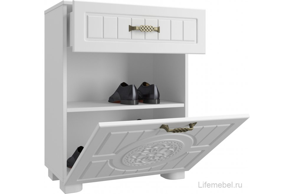 Обувница Монблан МБ-31К белое дерево