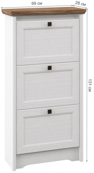 Обувница Тиволи МН-035-29 белый структурный / дуб стирлинг