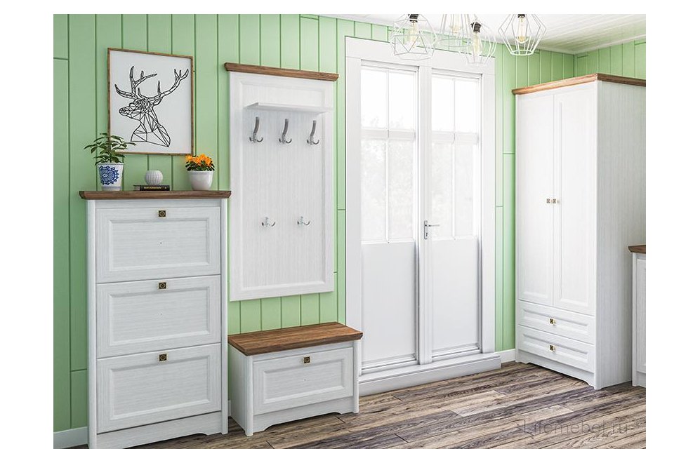 Обувница Тиволи МН-035-29 белый структурный / дуб стирлинг