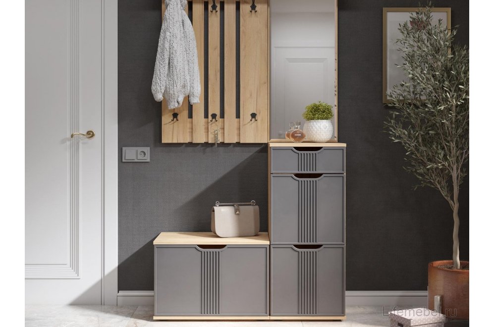 Тумба Эмилия ЭЛ-4 дуб крафт золотой / графит