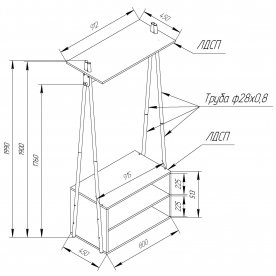 Гардеробная вешалка SHT-HW2