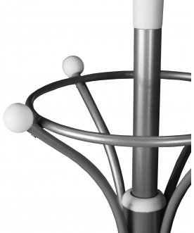 Напольная вешалка Д 2 металлик / белый