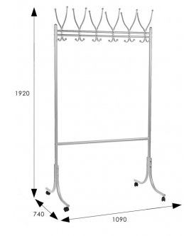 Вешалка для одежды М 11 металлик