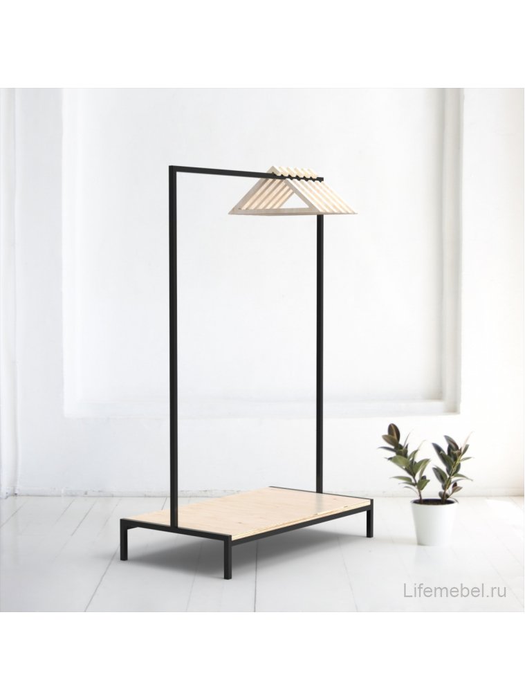 Напольная вешалка Metalframe 124 см береза натуральная