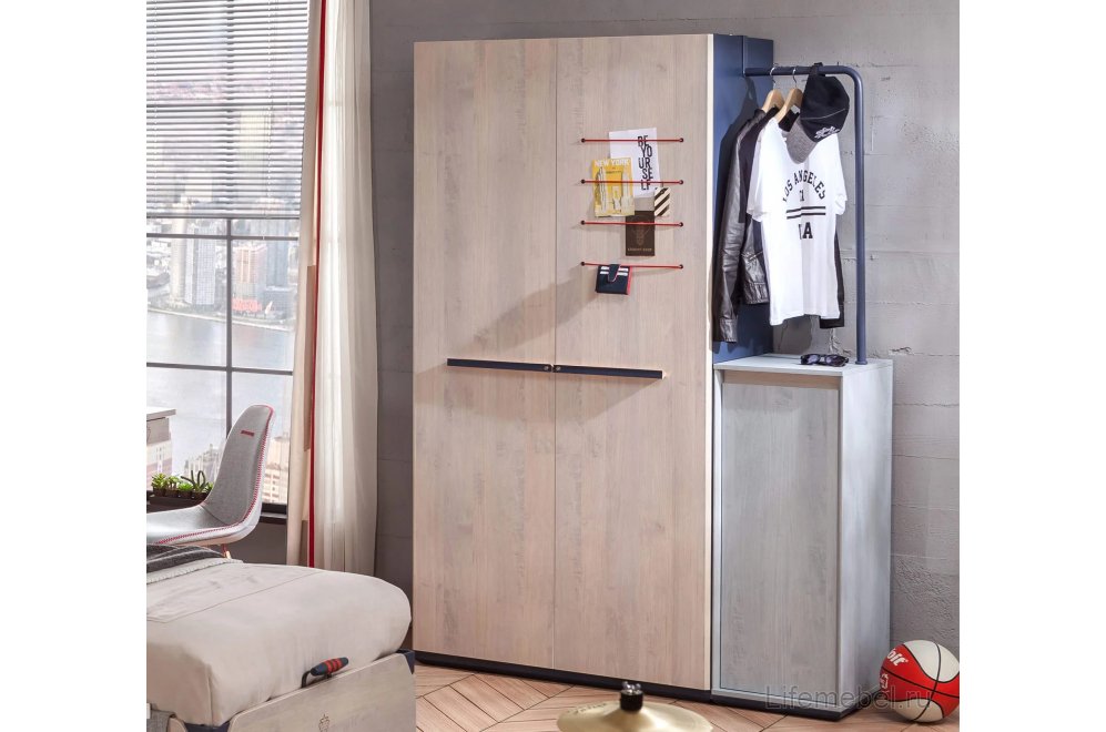 Настенная вешалка Trio синяя