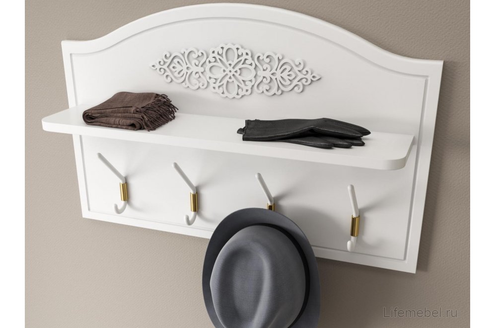 Настенная вешалка Ассоль АС-72 белое дерево