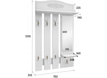 Настенная вешалка Ассоль плюс АС-76