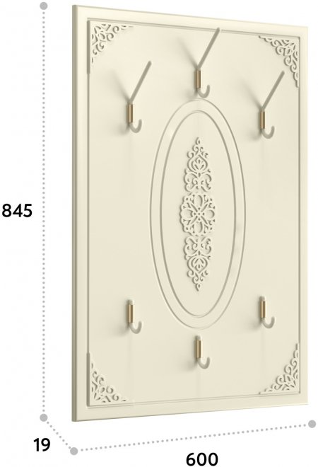 Настенная вешалка Ассоль плюс АС-71 ваниль