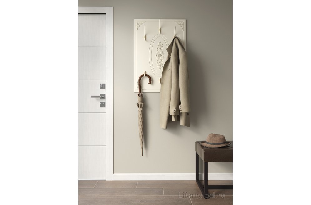 Настенная вешалка Ассоль плюс АС-71 ваниль