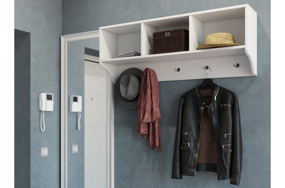 Настенная вешалка ДримСтар ДС-30 белое дерево