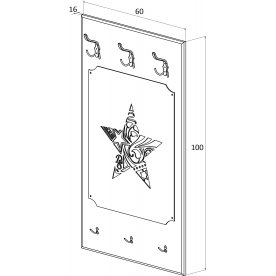 Настенная вешалка ДримСтар ДС-31