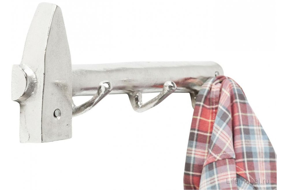 Настенная вешалка Hammer серебряная