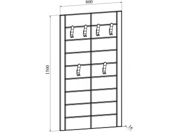 Настенная вешалка Изабель ИЗ-80