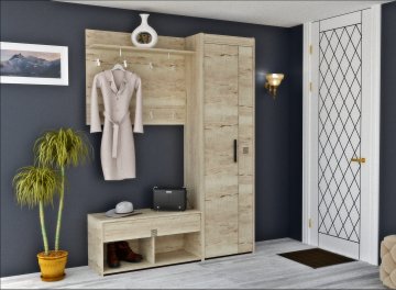 Вешалка настенная Мале ПМ-10 дуб галифакс белый