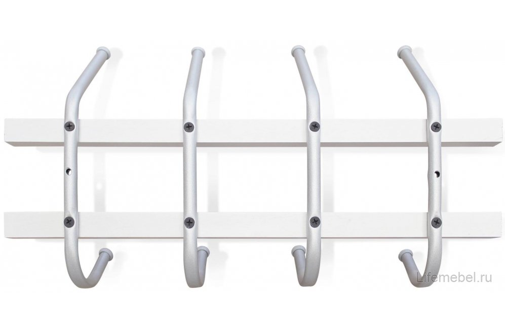 Настенная вешалка SHT-WH11 беленый / алюминий металлик