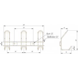 Настенная вешалка SHT-WH14-3
