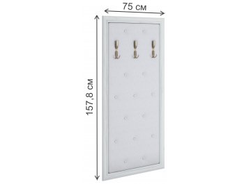 Вешалка настенная Тарма-7 А дуб крафт белый / кожзам белый ostin white