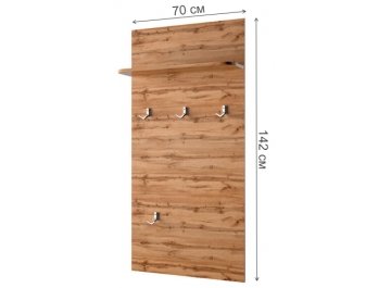 Вешалка настенная Taurus белая / дуб вотан