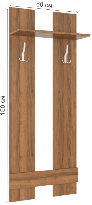 Настенная вешалка Вента-6 орех