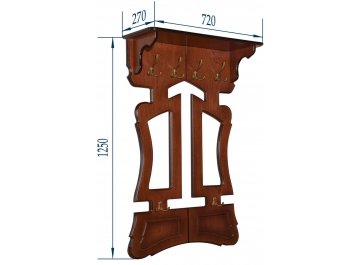 Вешалка настенная Випус-1 орех тёмный