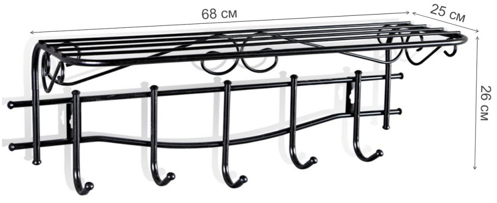 Вешалка Грация 1/5 черный