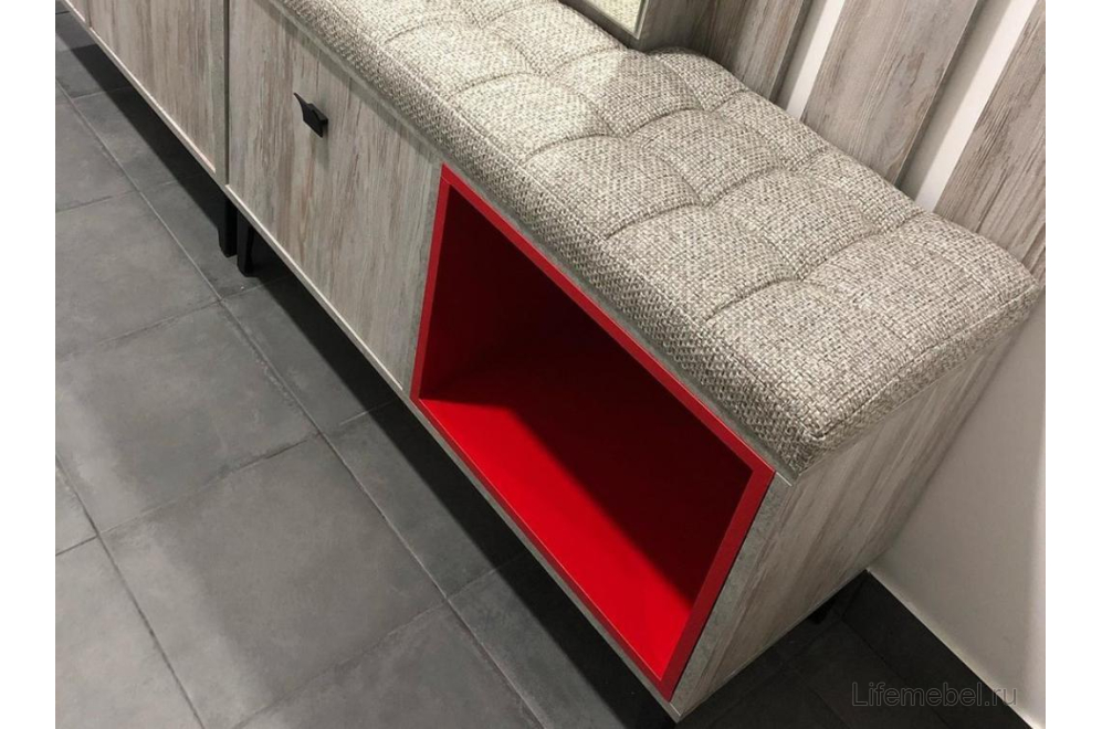 Ящик Милан акрил красный