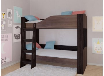 Детская кровать Астра 2 без ящика венге / дуб шамони